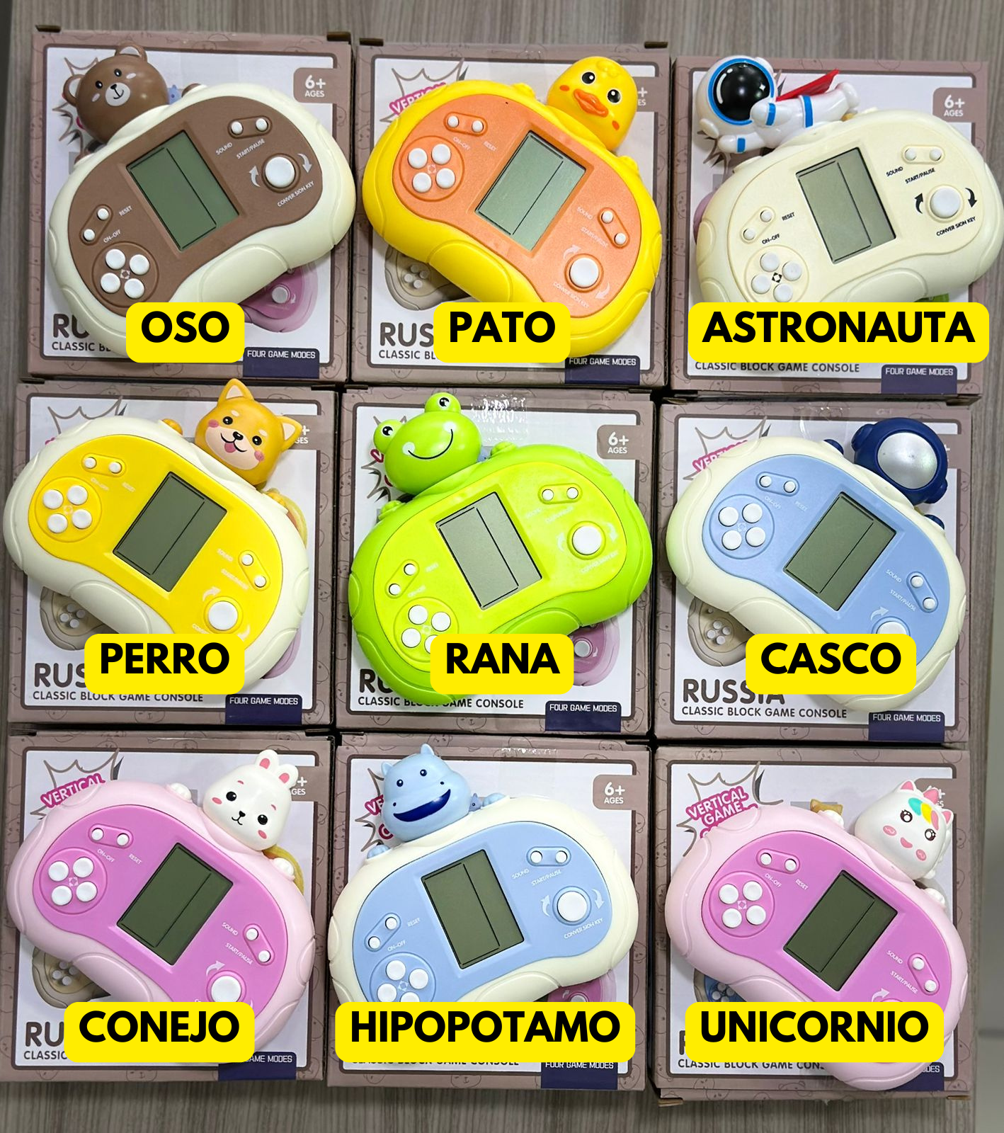 MINI CONSOLA RETRO TETRIS INFANTIL