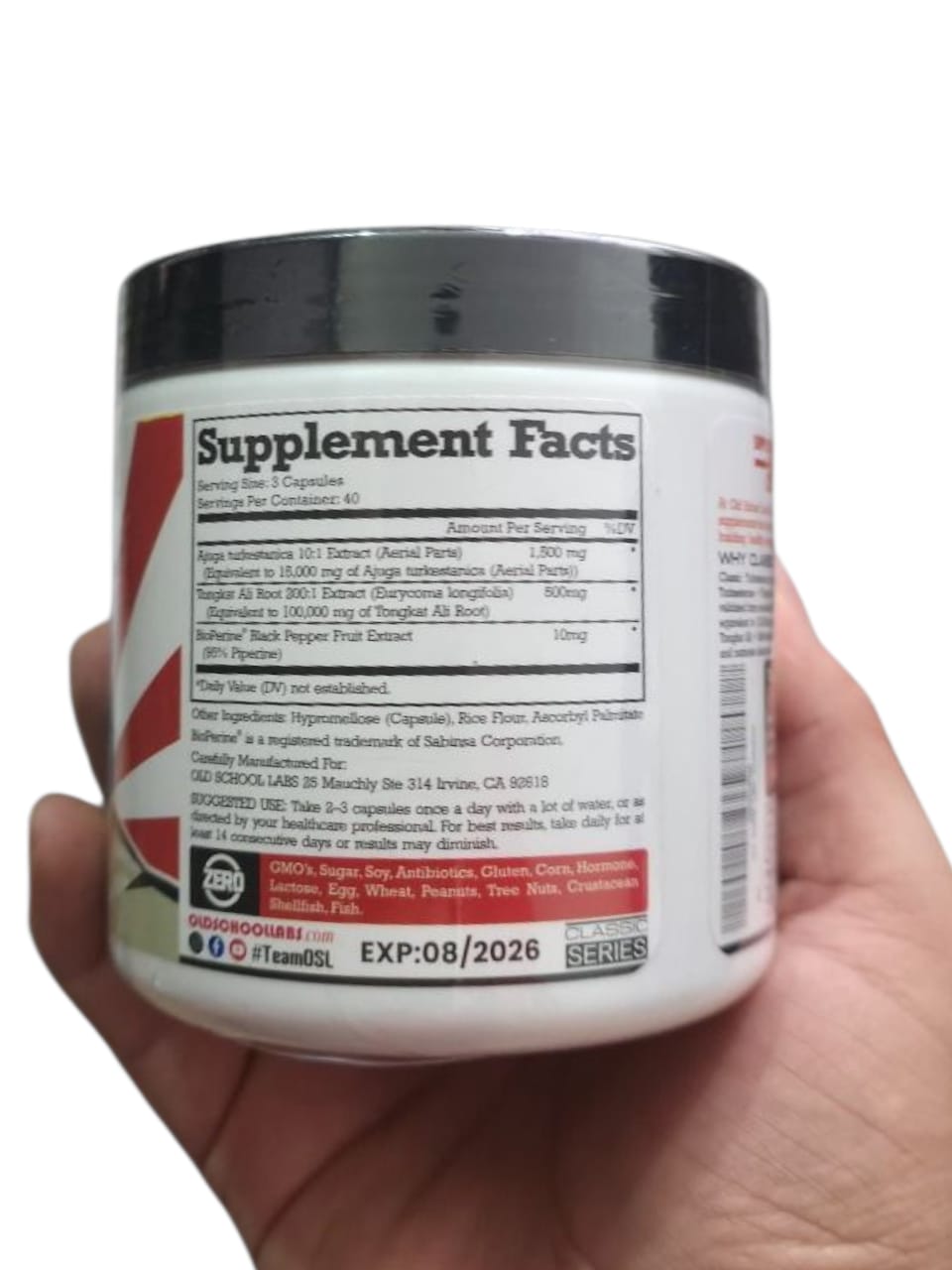Turkesterona Old School Labs + Tongkat Ali & BioPerine®